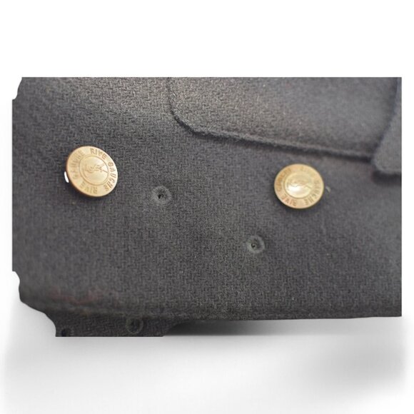 Yves Saint Laurent YSL Black army style collarless Lana wool button jacket 48 - Picture 13 of 13